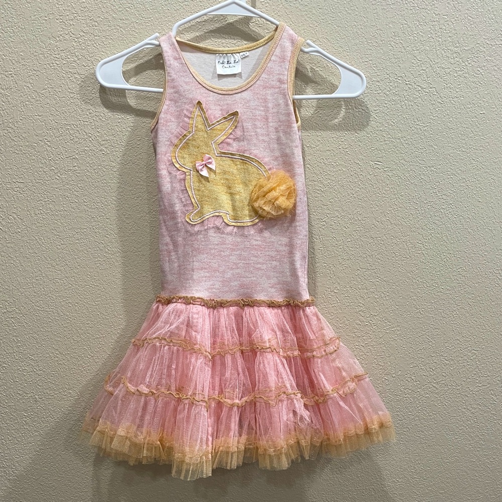 Ooh! La La! Couture Light Pink Bunny Dress in Size 6x/7
